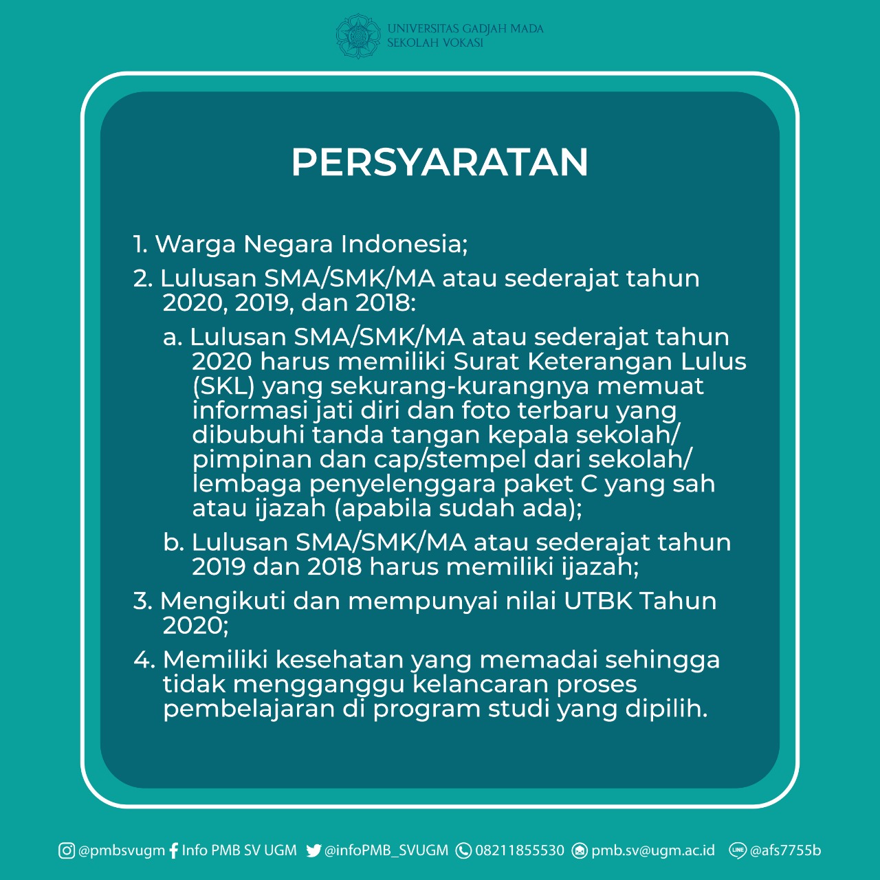 SELEKSI MANDIRI UNIVERSITAS GADJAH MADA – Deb.sv.ugm.ac.id