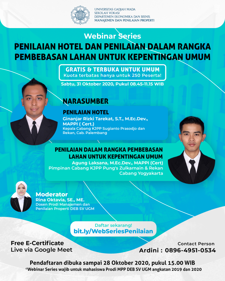 Webinar Series “Penilaian Hotel Dan Penilaian Dalam Rangka Pembebasan ...