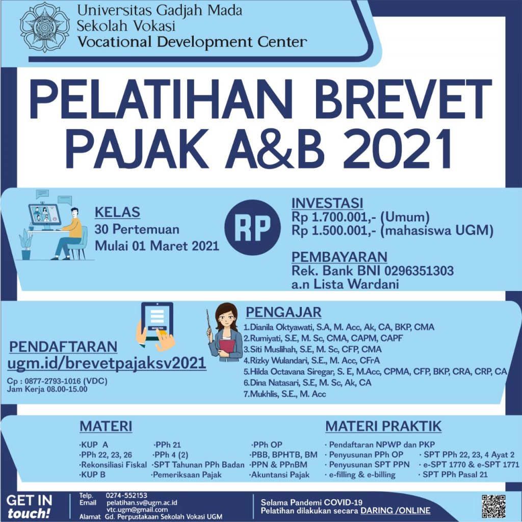 Pelatihan Brevet Pajak A&B 2021 (30 Pertemuan, Dimulai 1 Maret 2021 ...