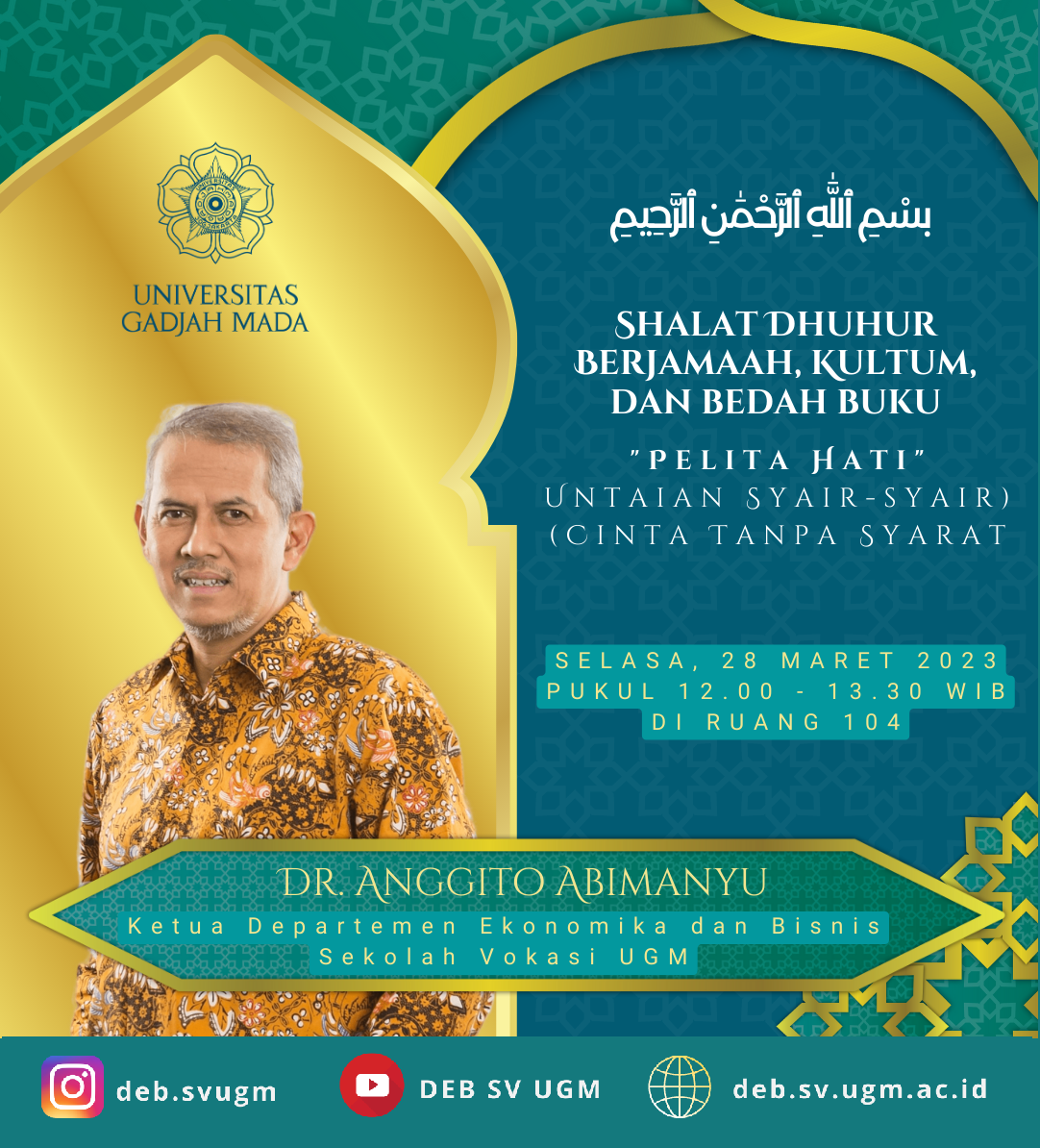 Shalat Dhuhur Berjamaah, Kultum Dan Bedah Buku “Pelita Hati” Dr ...