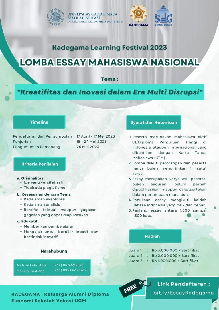 Lomba Essay Mahasiswa Nasional – Deb.sv.ugm.ac.id